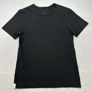 Lacoste Women's Large Crewneck Tee Pullover Black T Shirt Top Logo Patch